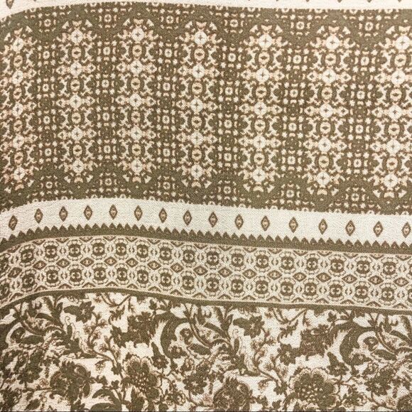 AUDREY 3+1 | Boho Duster Kimono Green Tan Medium - Picture 8 of 8